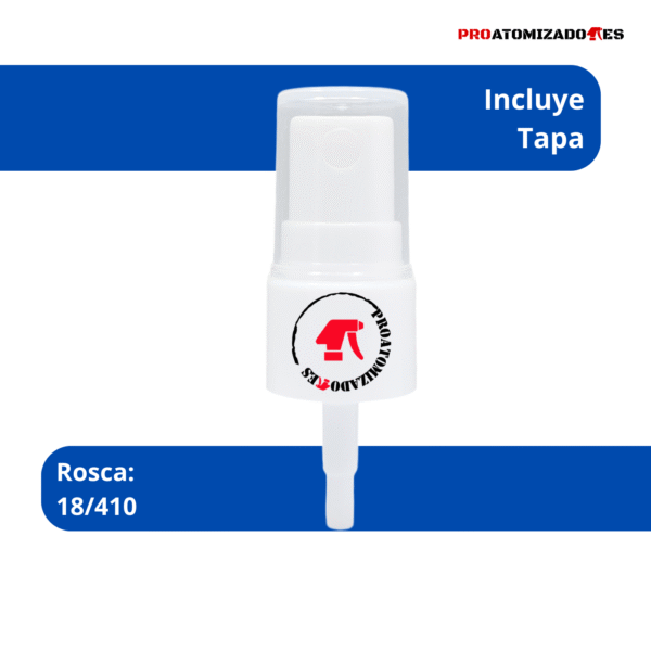 AB-18410 LISO Atomizador De Botón Liso Rosca 18/410